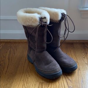New Dark Brown Shearling Lined Ugg Tall Boots